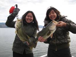 two ladies with fish